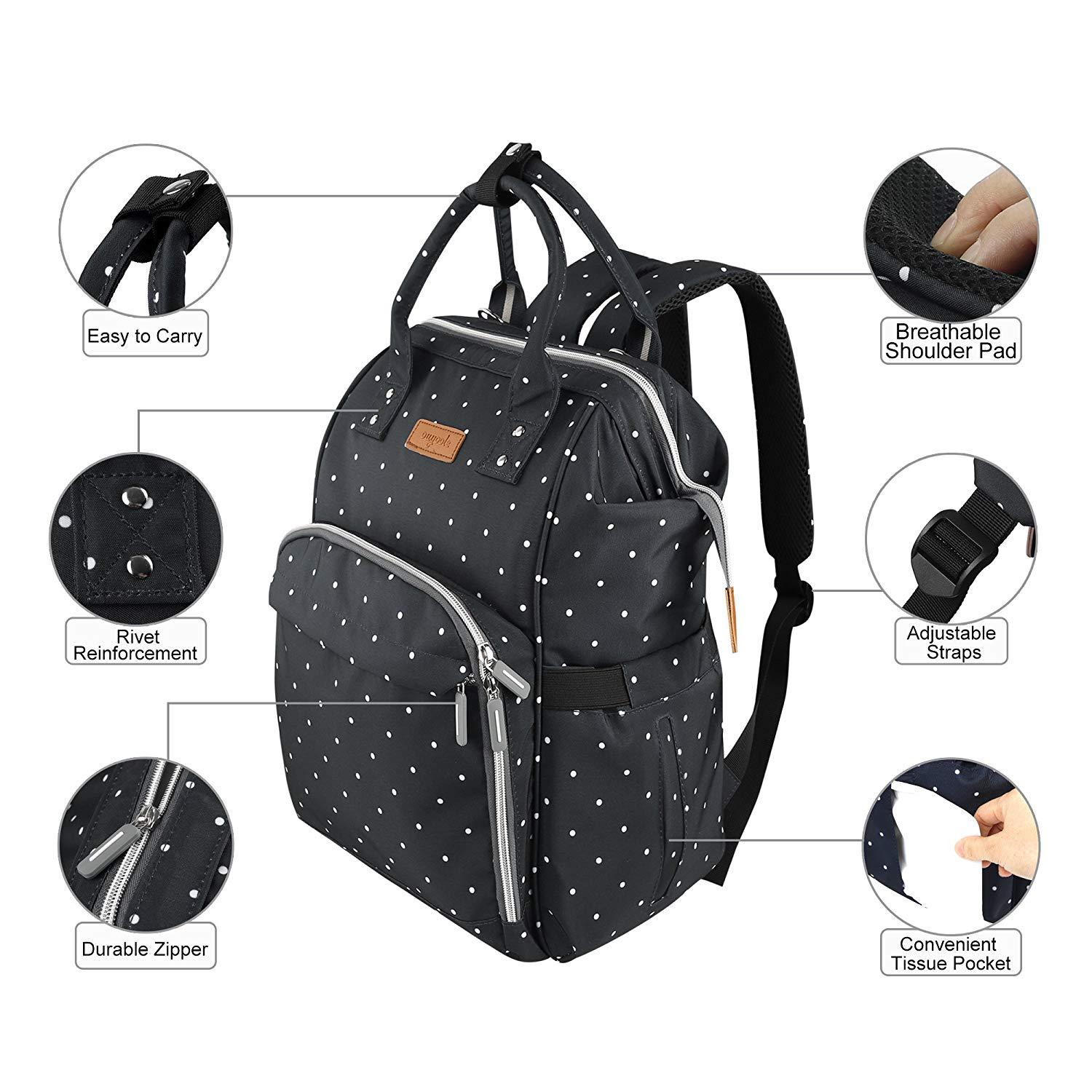 Ankommling2020 Style offres spéciales sac à couches étanche offres spéciales sac à couches imprimé à pois multi-fonctionnel