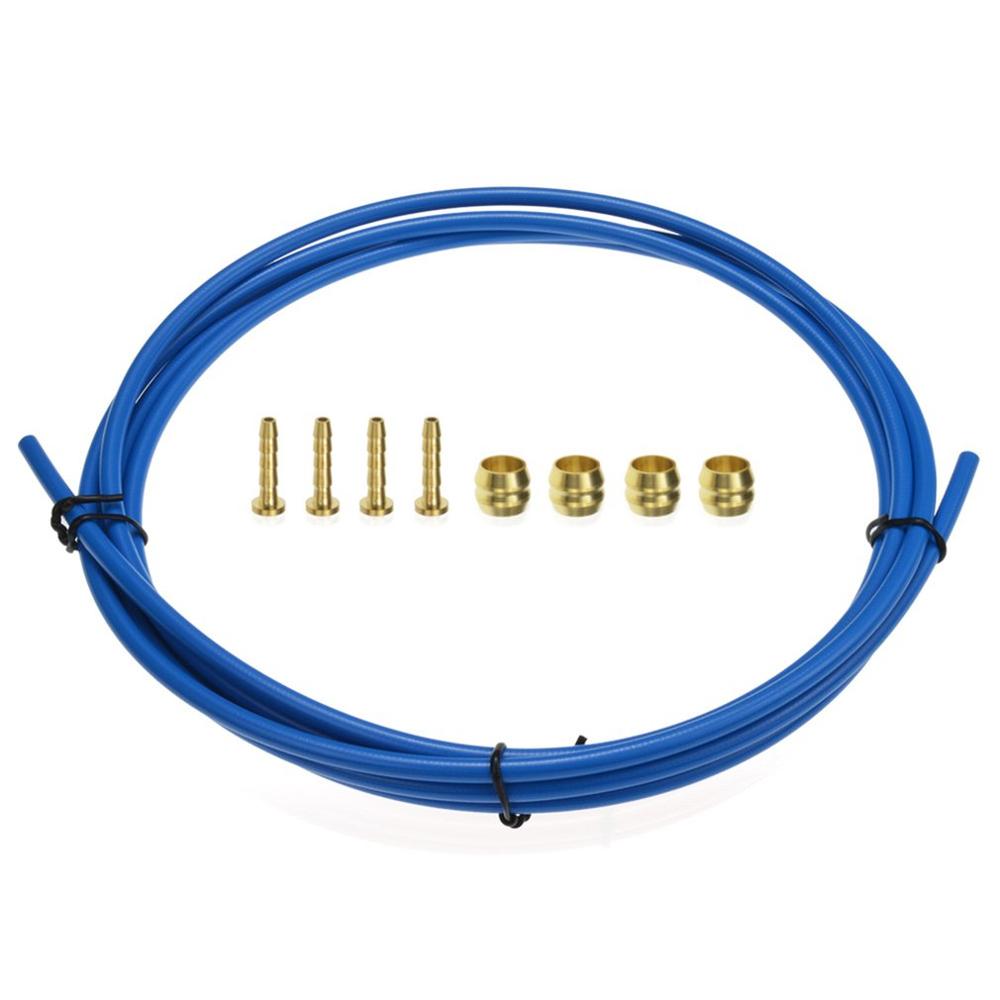 Plastic/Hars Remslang Voor Fiets Hydraulische Schijfrem Mountainbike Olie Remleiding Pijp Olie Naald Set: blue
