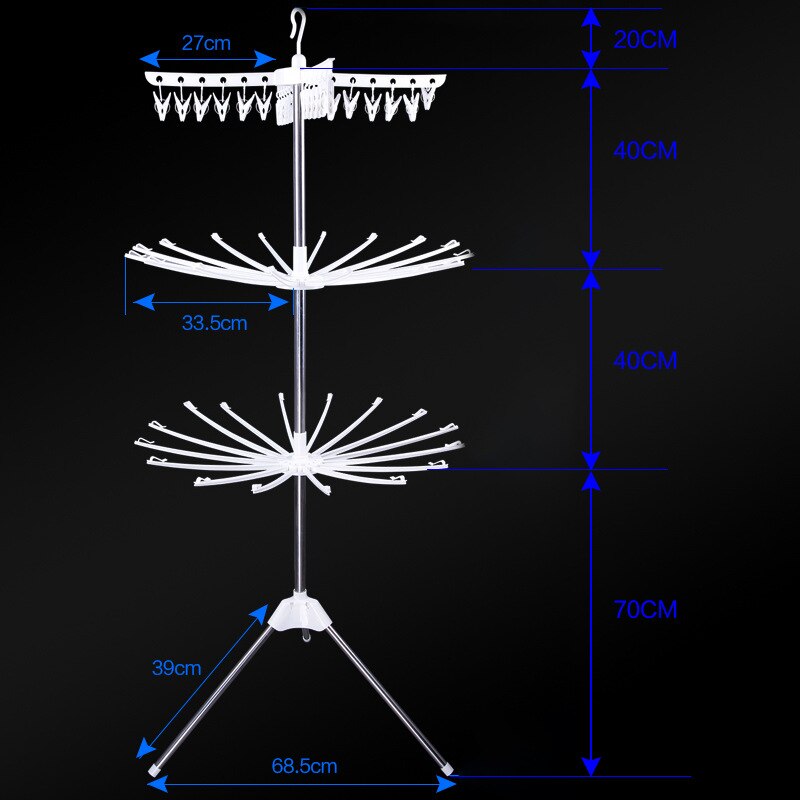 Opvouwbare Droogrek Rvs Handdoekenrek Baby Kledingrek Balkon Hanger Assemblage Van Verschillende Structuren Kledingrek