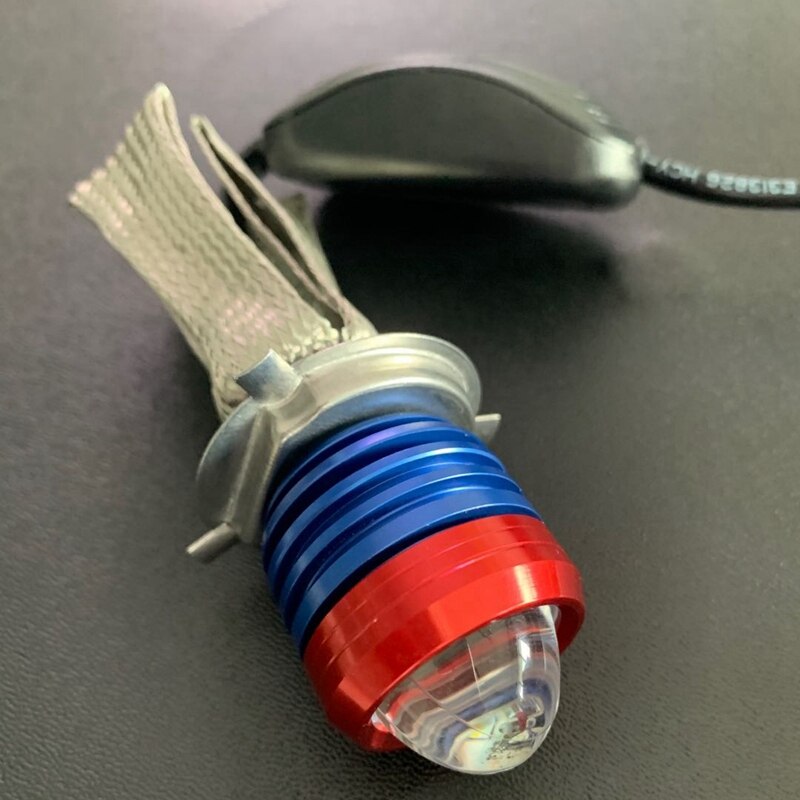 HID Projector Retrofit Headlight Lens Angel Eyes Motorcycle Headlight Bulbs LED Projector Lens DIY H4 Universal