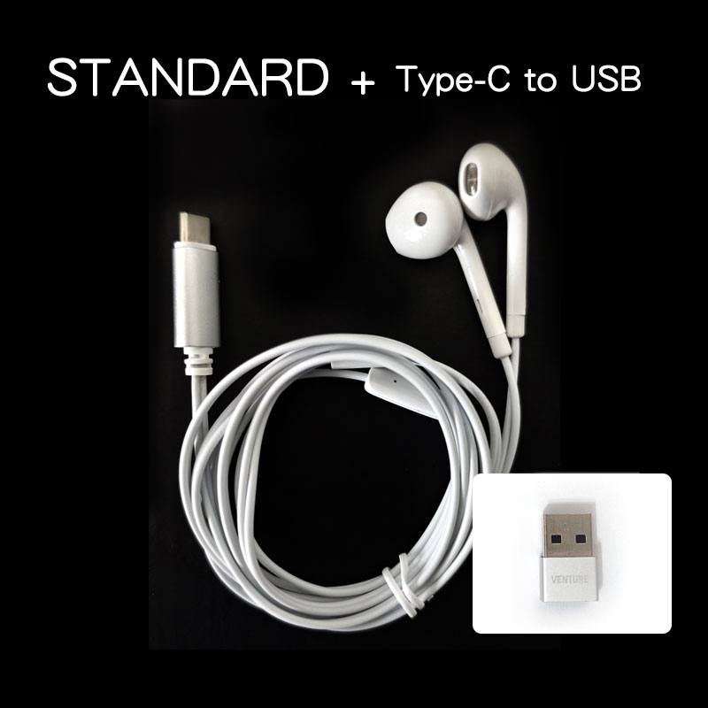 Venture Electronics VE monk metapod MM Semi-in-ear Headset mobile phone Type-c: WHITE