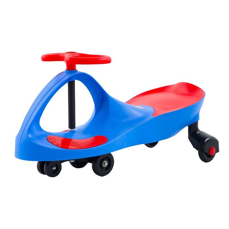 Kinder twist auto schaukel auto upgrade slide slide baby yo auto baby walker anti-rollover freizeit auto: 01blue