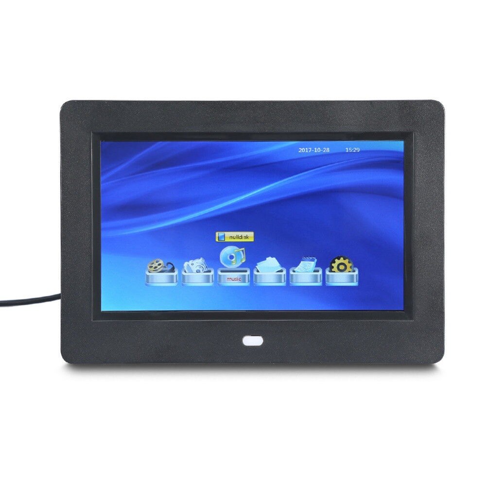 7Zoll HD LCD Digital Foto Rahmen mit Wecker Diashow MP3/4 Spieler