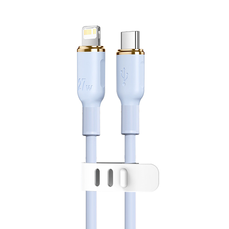 27w pd usb Ladung flüssigkeit silikon kabel für Apfel iphone 14 13 12 11 Profi max schnell ladegerät x xr 7 8 Plus typ c kabel: Gold / 2m