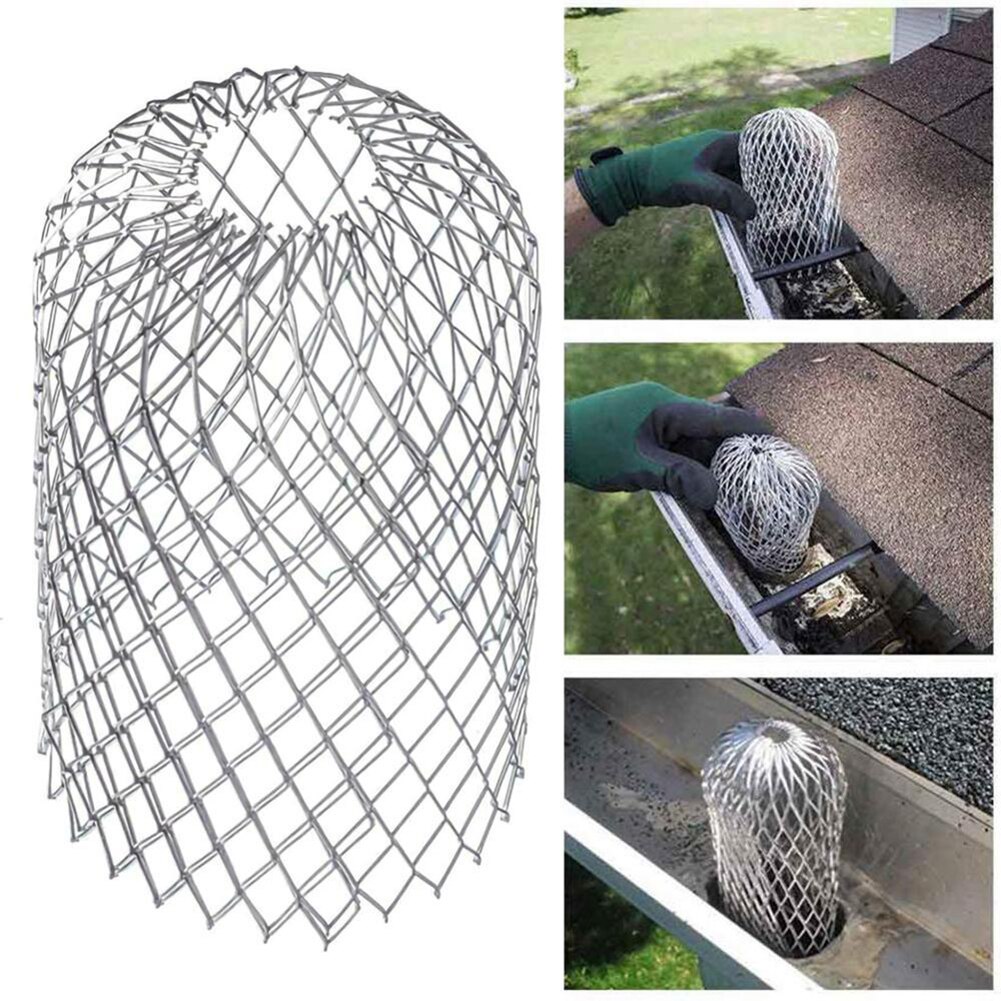 4pcs Leaf Drains Debris Drain Net Cover Roof Gutter Filters Strainer Downpipe Stops Leaf Drains Rainwater Net Mesh