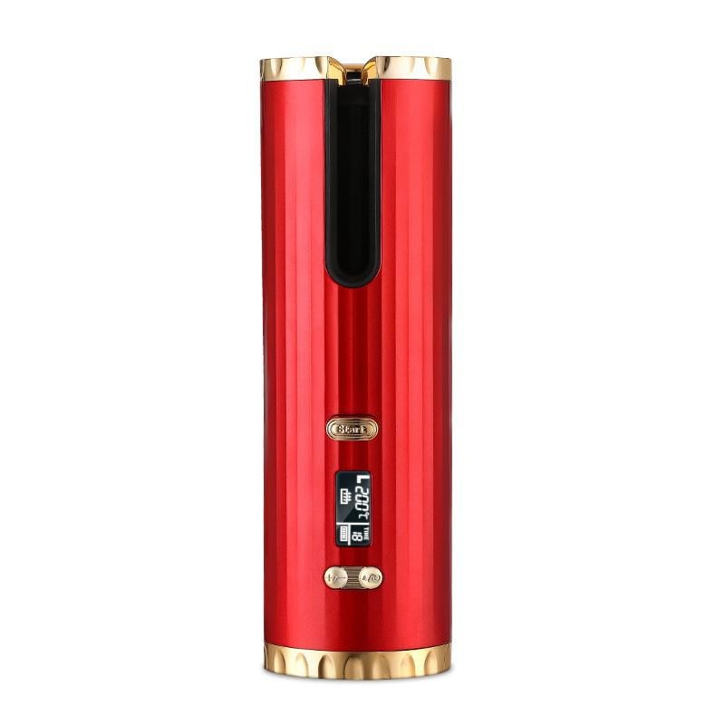 Auto Rotating Hair Curler Portable Cordless Automatic Natural Curl Rechargeable Ceramic Curling Irons Wireless Big Wave Airwrap: Red B