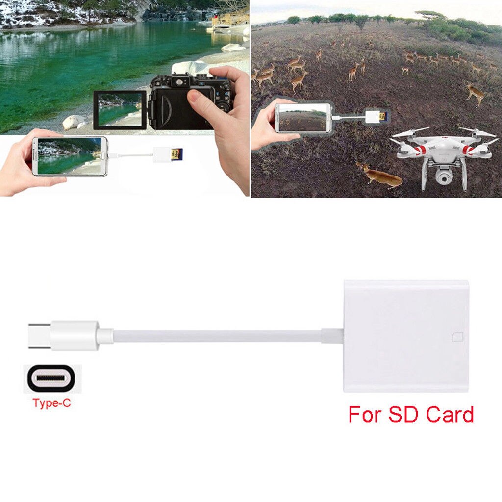 Usb 3.1 Type C USB-C Naar Sd Sdxc Kaartlezer Adapter Voor Telefoons Macbook Samsung