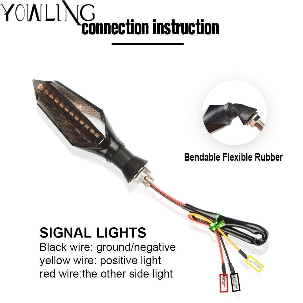Luces LED universales de 12v para dirección de motocicleta Luz de señal de giro para motocicleta, luces indicadoras de Motor, estilismo de flecha para motocicleta