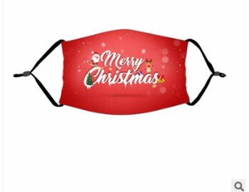 Christmas Decorations for Home Dust proof Print Face Cover Breathable Xmas Decor Santa christmas mask for women child and adults: 10