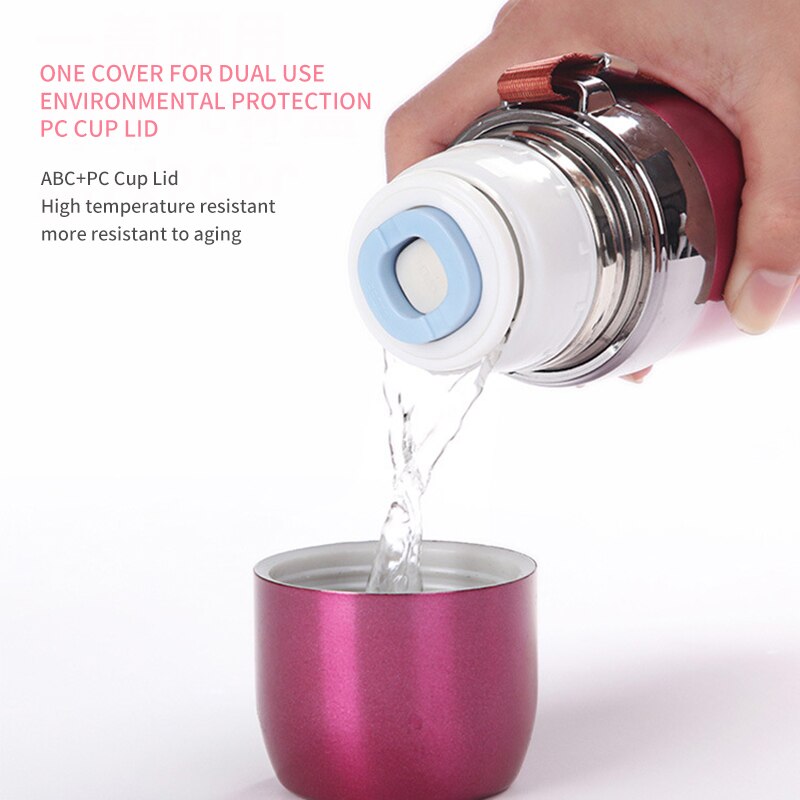 Termo portátil de acero inoxidable para uso en el hogar, termo de aislamiento de agua , con doble movimiento de acero inoxidable