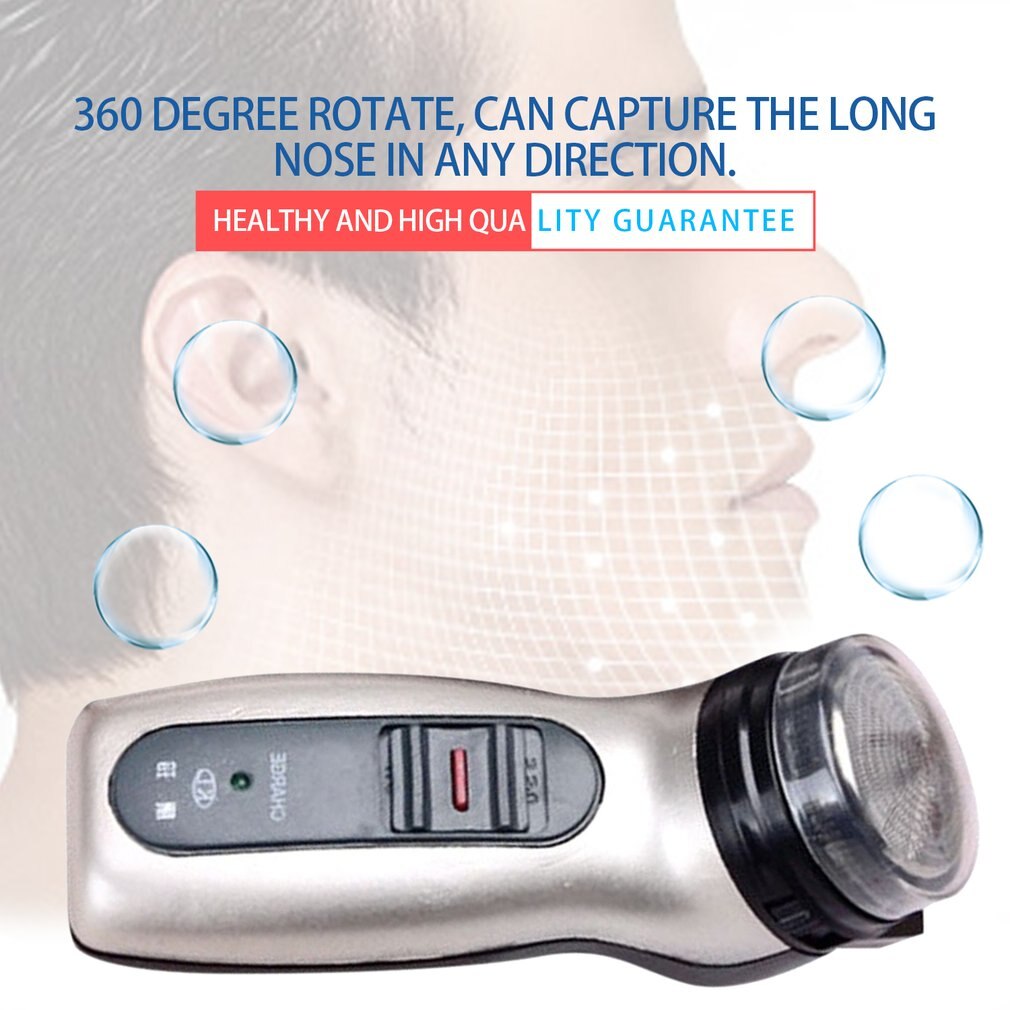 Dubbla användning män elektrisk rakapparat uppladdningsbart rostfritt stål blad rakning maskin rakhyvel roterande bärbar skägg hårtrimmer