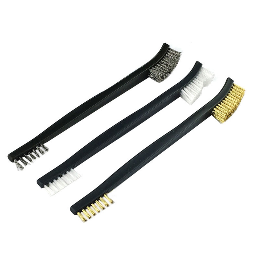 3PCS/Set Stainless Steel Brush Small Wire Brushes For Metal Rust Cleaning Tool Remove Rust Brushes Mini Brass Cleaning Polishing