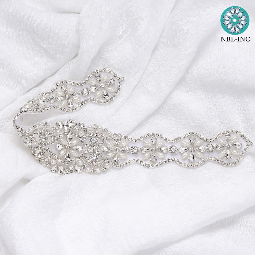 (1PC) de diamantes de imitación cinturón de novia, vestido de novia de diamantes de cristal con marco de boda para accesorios de vestido de novia WDD0154