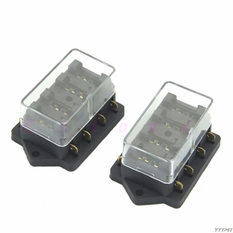 4 WAY CAR VEHICLE CIRCUIT BLADE FUSE BOX/HOLDER STANDARD BLOCK HOLDER 1XCF