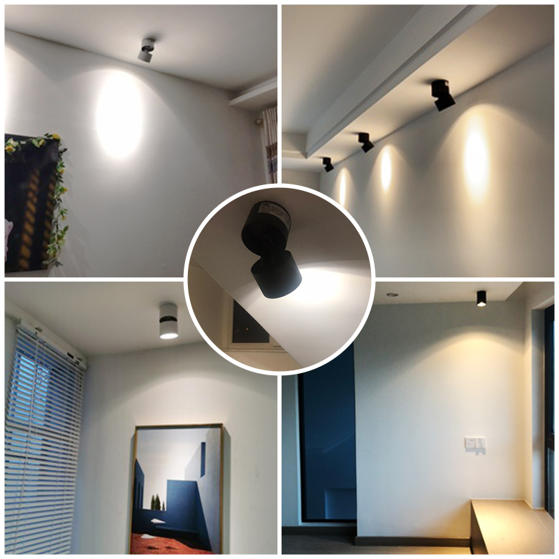 Foco de techo LED para sala de estar y cocina, luz de pista alargada montada en superficie, accesorio de aluminio plegable, 220V