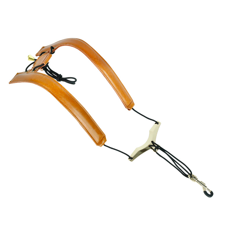 Verstelbare Lederen Saxofoon Schouder Neck Strap Met Gesp Breedte 24Mm Voor Sax Spelers Muziek Liefhebbers Kleur Zwart/Bruin