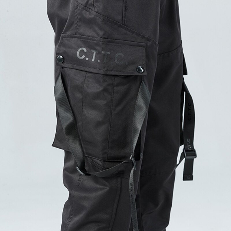 Hip hop cargo bukselommer mænd streetwear harajuku joggers bukser hiphop swag bånd harembukser afslappet bukser