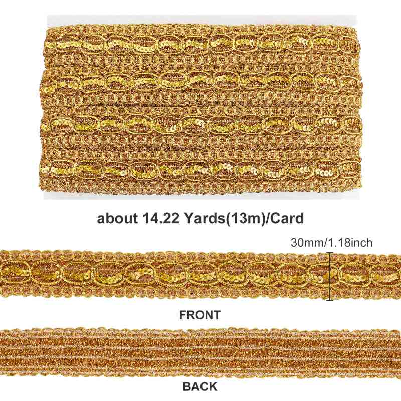 Adornos de encaje de cinta de poliéster trenzada dorada para cortina, manualidades de costura, decoración del hogar, 7/8 "(W) x 12,5 yardas: Morado oscuro
