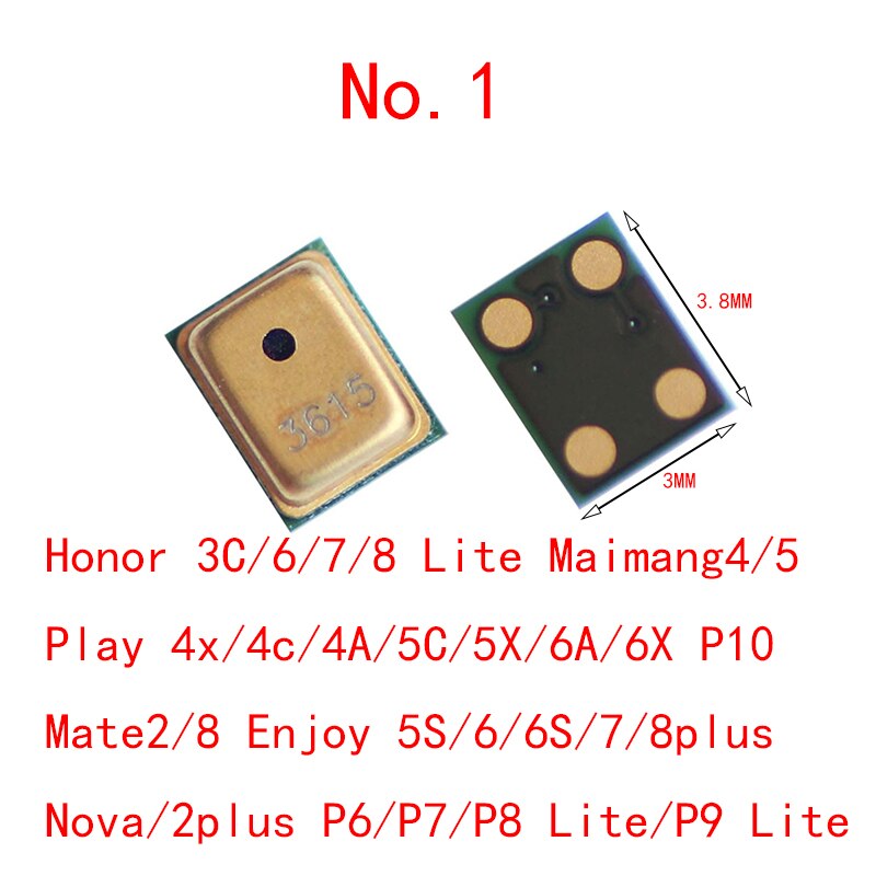 Micrófono receptor de altavoz para HUAWEI, P40 Pro, P30, P20, P10, P9, Honor 8, 9, 10, 20, 30, V10, V20, V30, Mate, Nova Lite, Enjoy Play, 10 Uds.: 10pcs No.1 Type