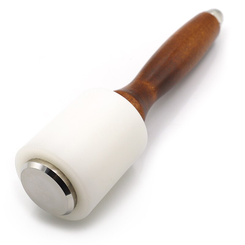 1pcs Leather Hammer Durable Wood Handle Rubber Hammer Leather Punching Hammer Cutting Assist Tool DIY Leather Tools