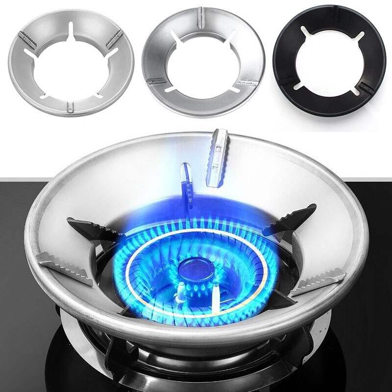 Metal Gas Stove Windshield Polyfire Energy-Saving Windshield Hood Household Gas Stove Wind Shield Bracket for Cooker Cookware