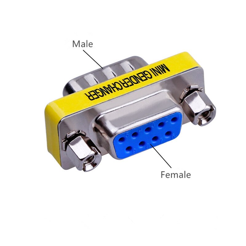 Mini Gender Changer Adapter DB9 DB15 DB25 RS232 Serial Port Com Connector Female/Male: DB9 F to M