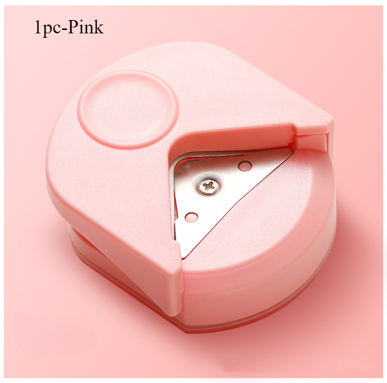 circle cutter button maker Corner round machine corner punching portable paper cutter card photo cutting: Burgundy