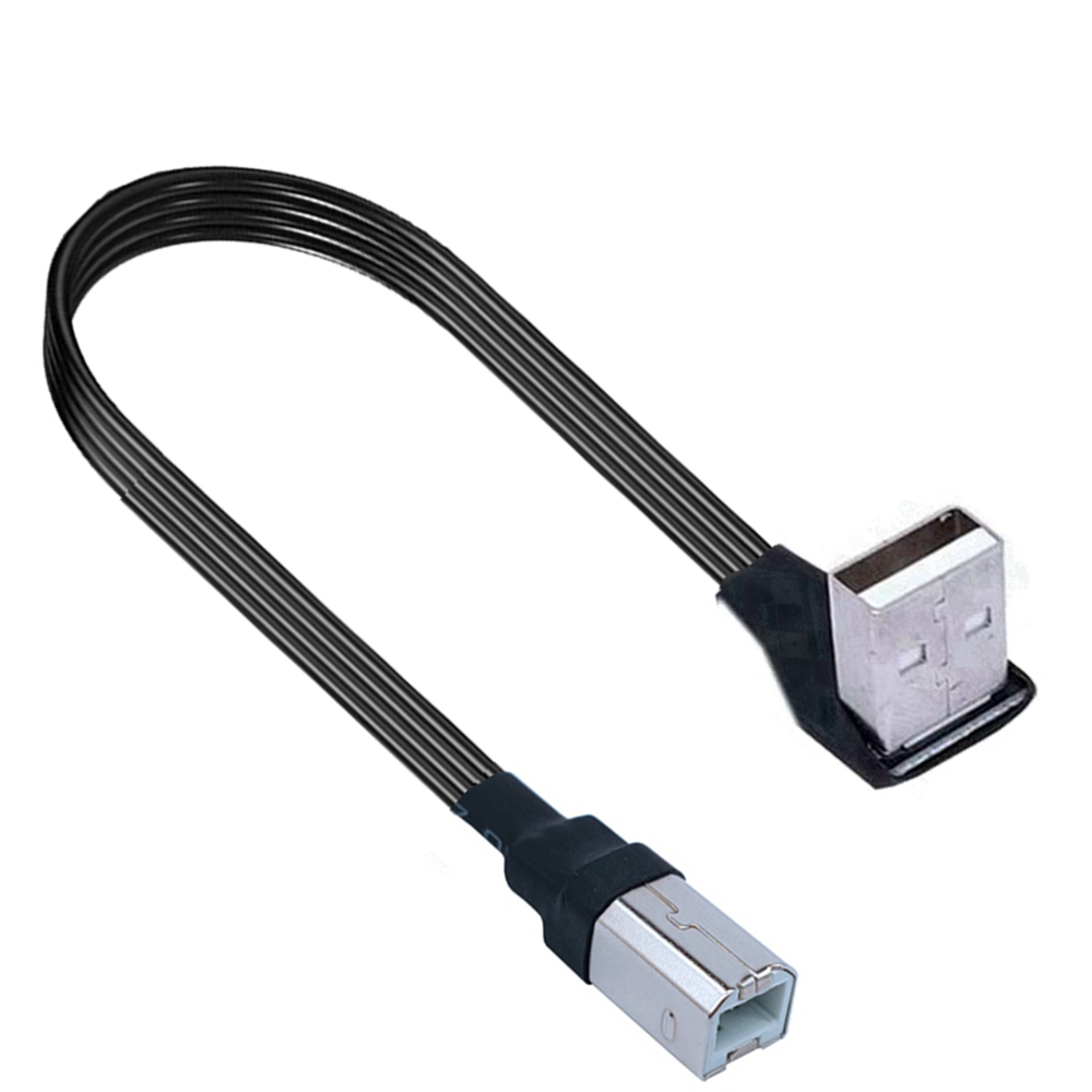 Cable de impresora USB 2,0 de 90 grados, 5CM-3M, tipo A macho a tipo B macho, 10CM, 20CM, 30cm, 50cm, 1m, 2m, 3m