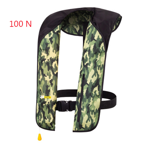 Chaleco salvavidas inflable automático Manual para adultos, navegación, cintas reflectantes, Pro PFD 150N 100N, aprobado por CE: XXL / Verde oscuro