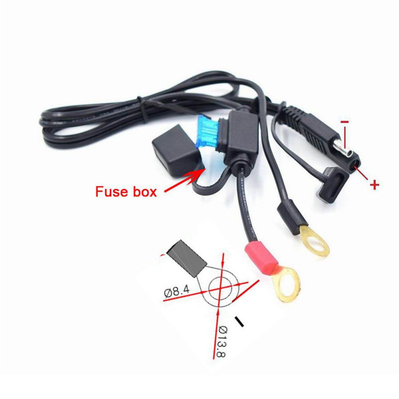 Cable For Motorcycle 12V Charger Battery Terminal Quick Disconnect Cable Motorcycle Battery Output Connector