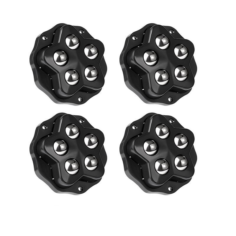 Ruedas para muebles, ruedas universales de alta resistencia de 200Kg, 4 Uds., 360 ° Ruedas autoadhesivas fuertes de acero inoxidable con rotación: Rojo
