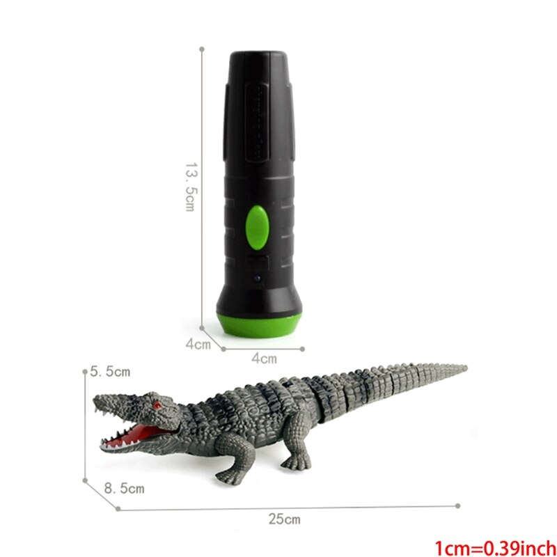 Control remoto inalámbrico falsa imitación cocodrilo RC Animal broma truco aterrador juguete