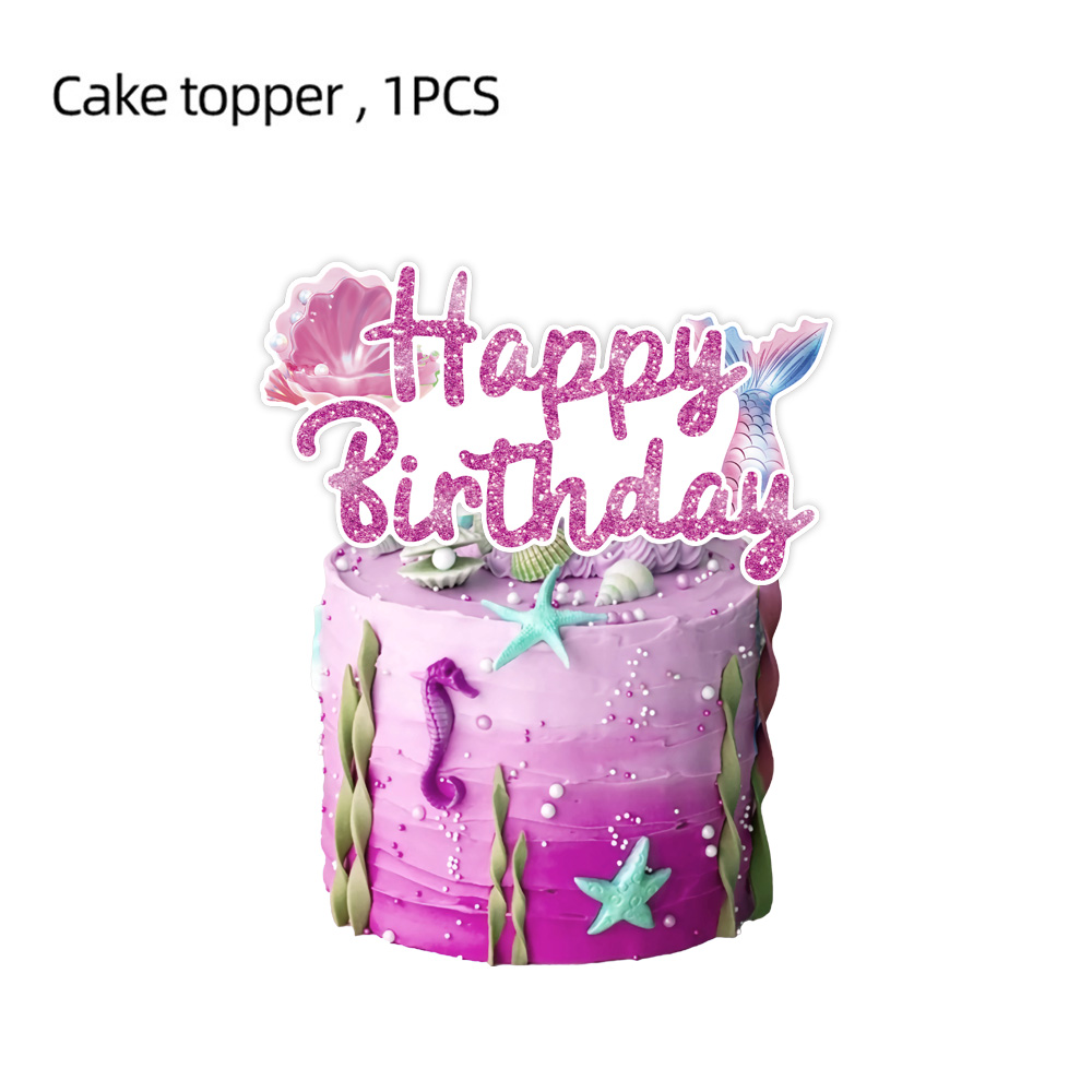 Decoraciones para de cumpleaños de príncipes de sirena, vajilla desechable, bolsa Gif, globo de aluminio, decoración de fondo, suministros para de Baby Shower