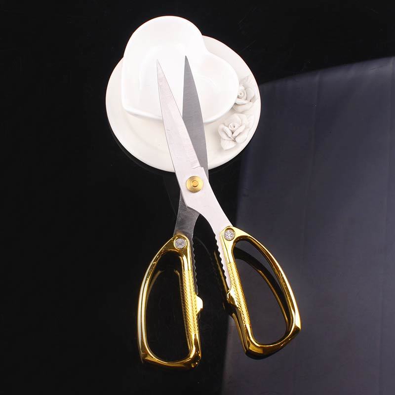 Gouden schaar voor het naaien van metaal, stoffen, kledingsnijder, vintage roestvrijstalen kleermakersschaar, naai- en borduurschaar: Jd006