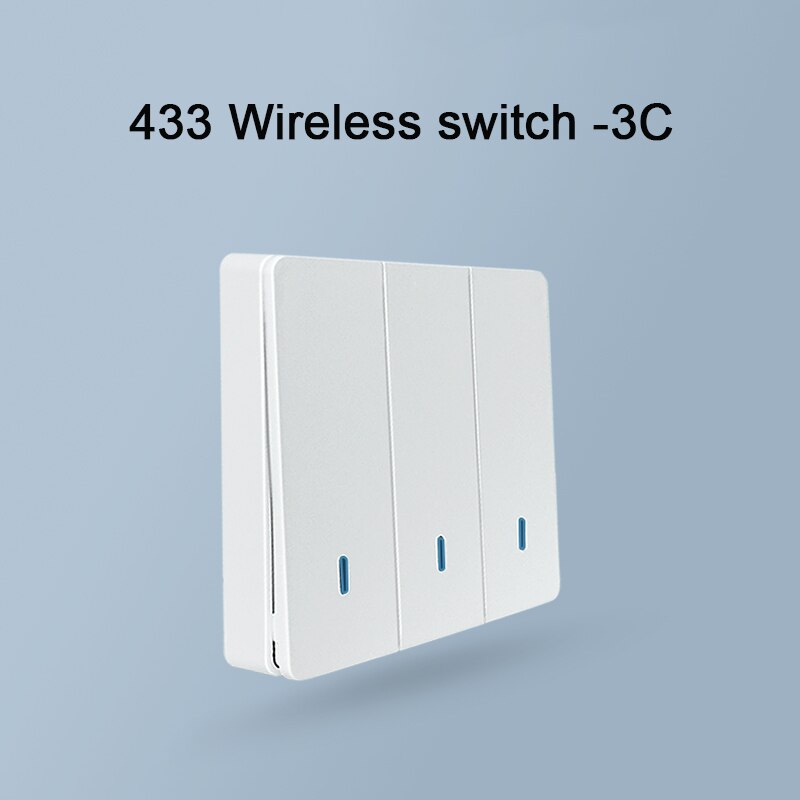 433Mhz Afstandsbediening Draadloze Schakelaar Voor Sonoff T1 Eu Uk Sonoff 4CH Pro R2 Slampher 433.92Mhz Rf Afstandsbediening control Light Switch: 3channels White