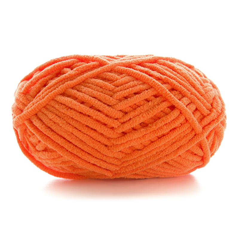 50g Gruba aksamitna przędza Ręcznie robiona przędza dziewiarska DIY Wełniana linia Szalik dziecięcy Czapka Miękka przędza szenilowa Dzianina Wol: FIOLETOWY