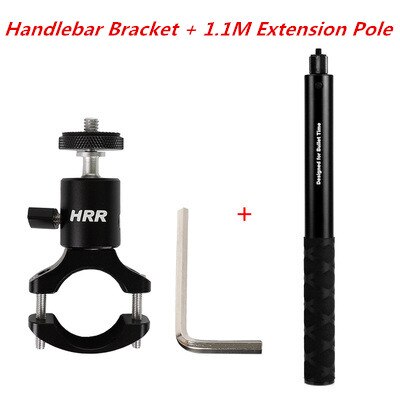 Soporte para manillar de bicicleta o motocicleta, soporte para trípode con palo de extensión de varilla para Selfie para Insta360, accesorios para una X Cámara de Acción: With Selfie Stick