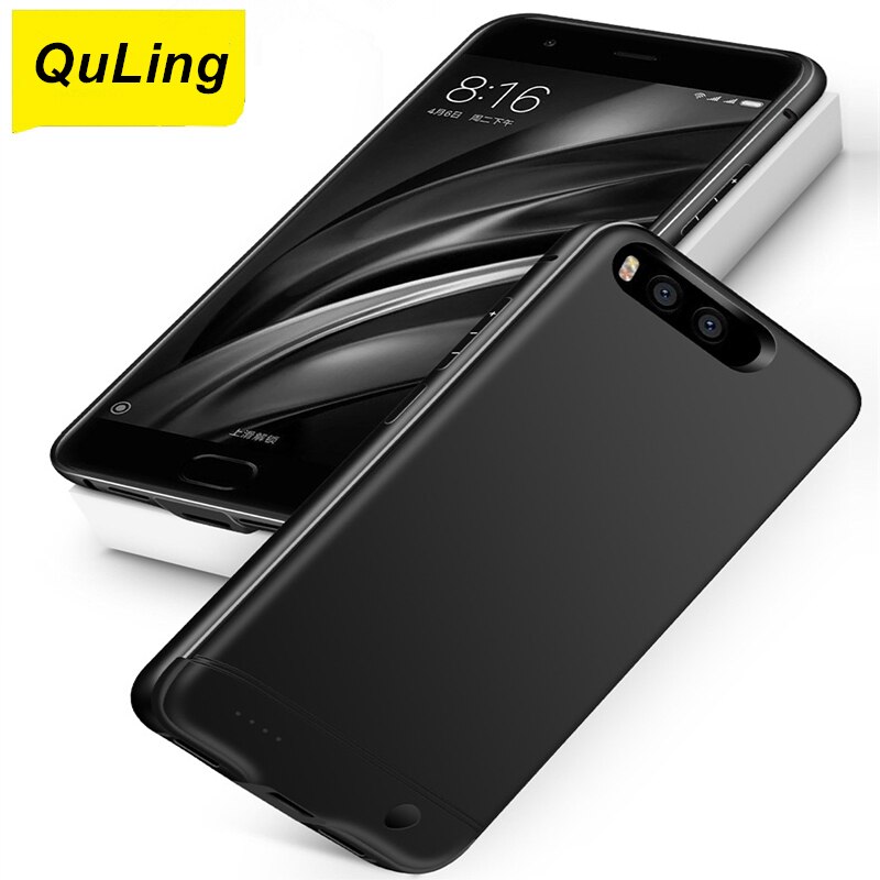 QuLing – coque de chargeur de batterie 6000 Mah pour Xiaomi Mi 6, Power Bank