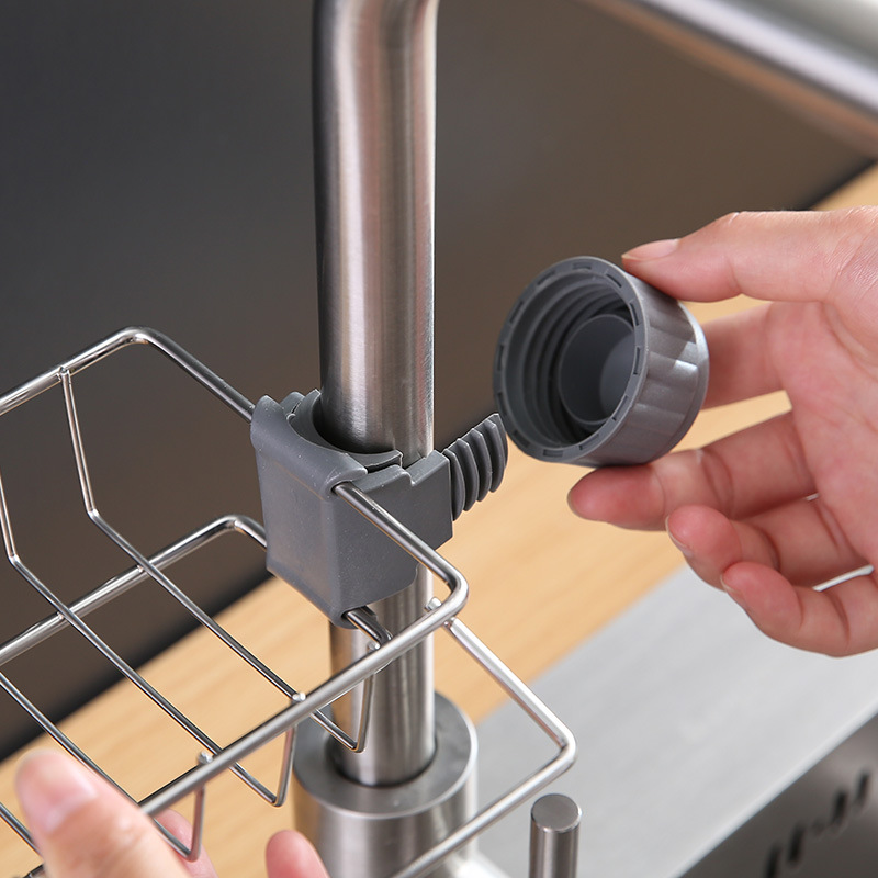 Cozinha Aço Inoxidável Sink Drain Rack Sponge Storage Faucet Holder Soap Drainer Toalheiro Prateleira Organizador Acessórios de cozinha