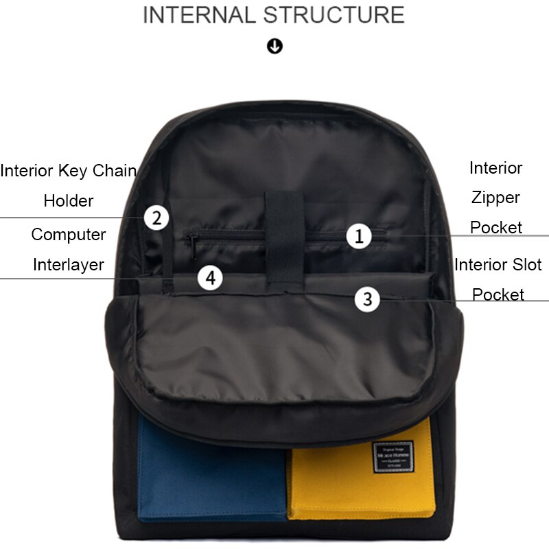 Mochila colorida para ordenador portátil Mr. ace Homme de 15 pulgadas, mochila escolar cuadrada a prueba de agua para mujer, mochila universitaria para hombre, mochila de viaje para niña