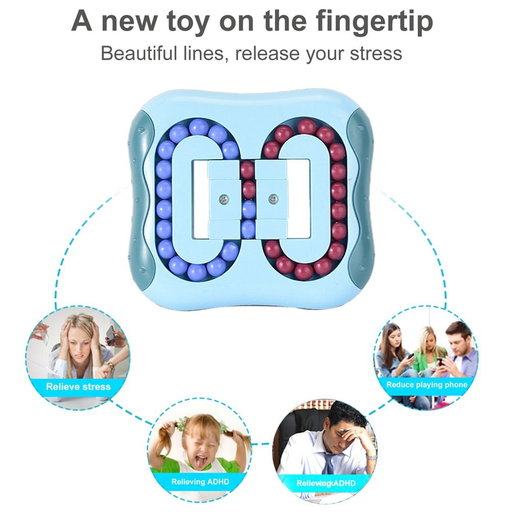 Roterende Magic Bean Intelligentie Vingertop Roterende Kubus Roterende Kubus Vinger Gyro Kinderen Burger Roterende Kubus Speelgoed