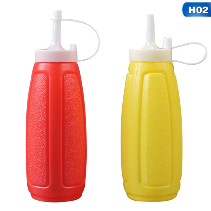 Kleur Willekeurige 1 Paar 2 Maten Keuken Accessoriesplastic Squeeze Fles Kruiderij Dispenser Voor Saus Azijn Olie Ketchup Cruet: H02 Color Random L