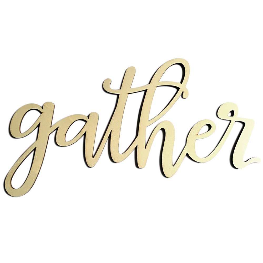 Wall Wood Home Decor Sign Family/Gather Wooden Letters Alphabet Word Decoration for Photoes Wall Wedding House Decoration: 1