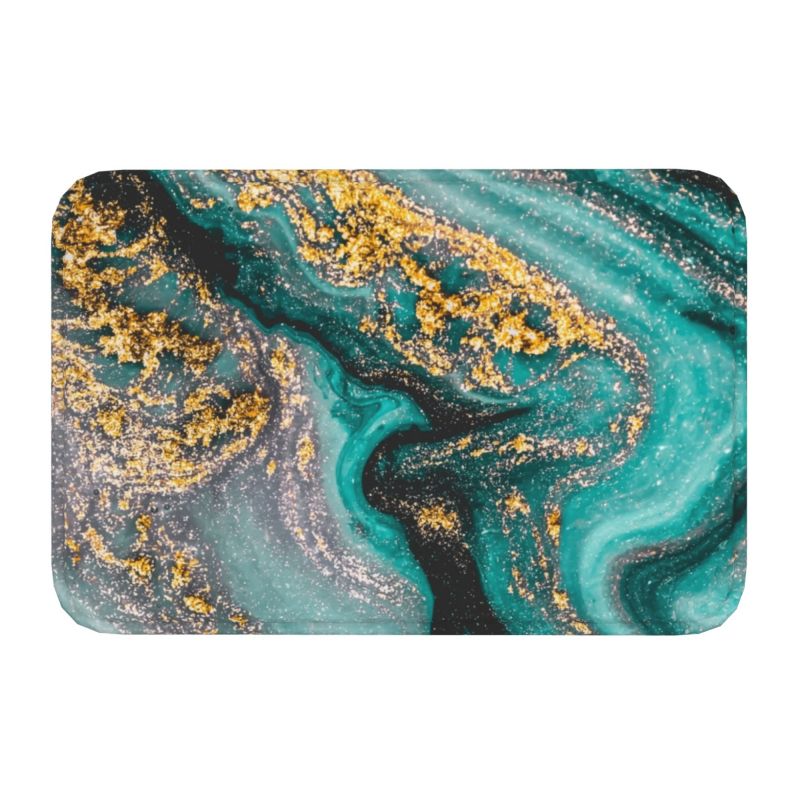 Tappetino per porta in marmo nero fumé, antiscivolo, con texture astratta, bagno, cucina, garage, 40 x 60 cm, ingresso soggiorno: 40 cm x 60 cm / Radura