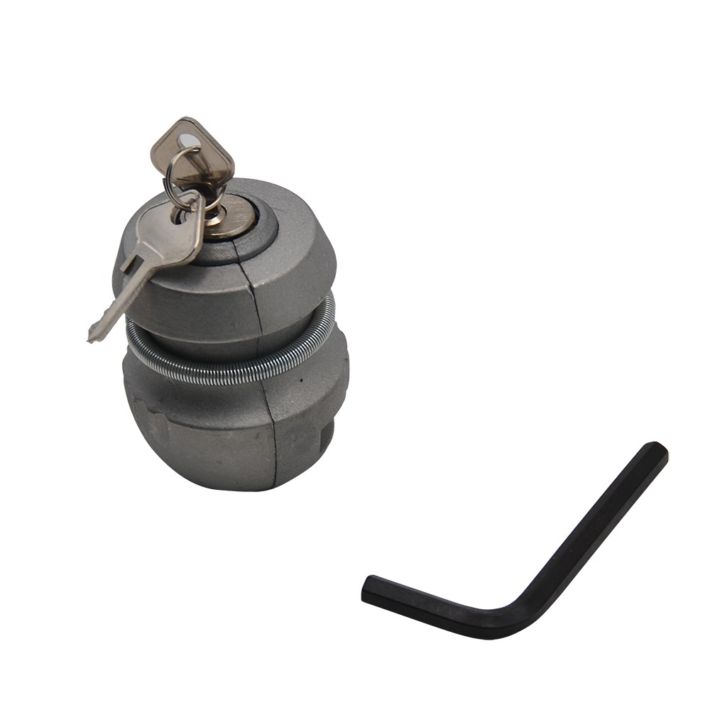 Silver Alloy Coupling Lock Tow Ball Lock Caravan Lock
