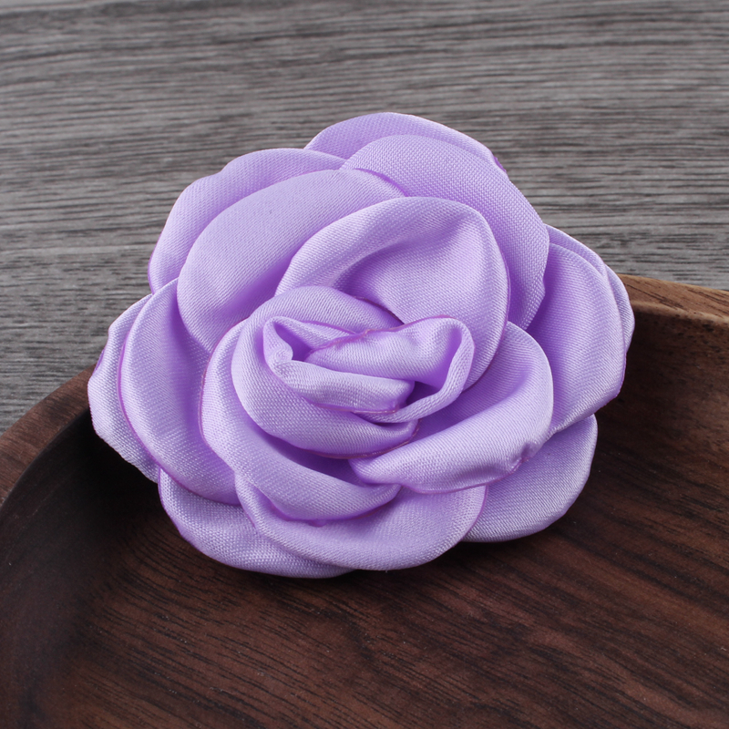 Flores de satén quemadas para el cabello, accesorios para el cabello, flores de tela Floral asadas para ramo de bodas, diademas de 10 piezas y 6CM: Verde claro