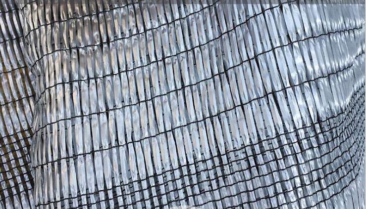 Tewango Silver color Shade Net 40%-50% UV Block Mesh Outdoor Greenhouse Insulation 2-needle Plain Weave Pest Control Mesh Net