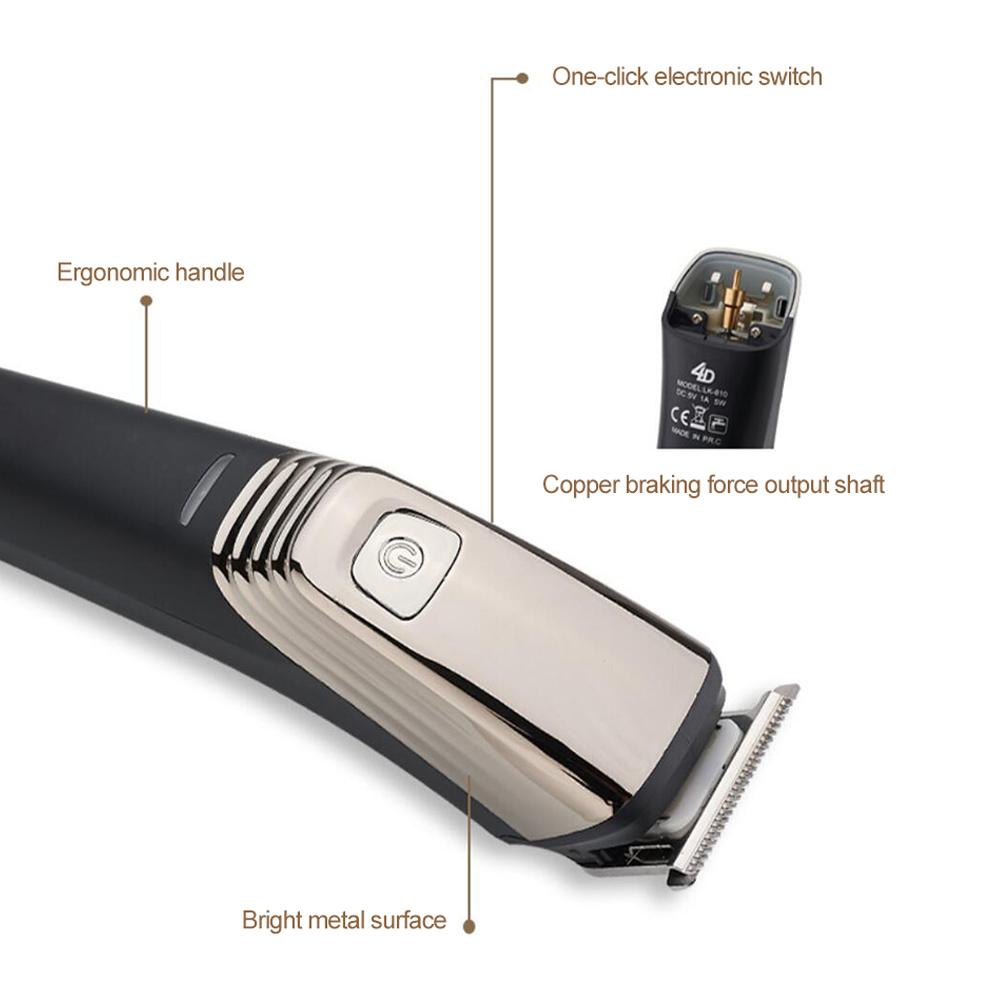 Tondeuse à barbe professionnelle étanche, rechargeable par USB, rasoir électrique pour couper les cheveux