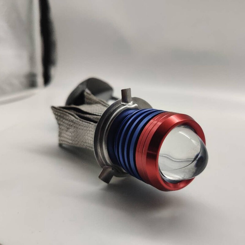 HID Projector Retrofit Headlight Lens Angel Eyes Motorcycle Headlight Bulbs LED Projector Lens DIY H4 Universal