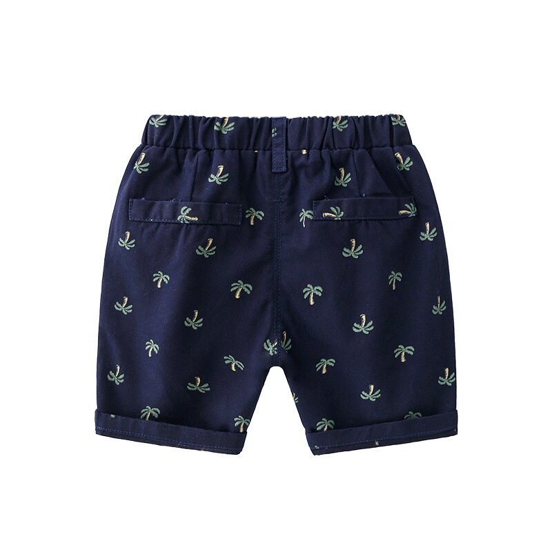 Neue freundlicher Jungen Sommer Strand kurze Hose freundlicher Kurze Hosen freundlicher Baby Jungen Elastische Druck Mittlere Taille kurze Hose Hosen: Marine / 4T
